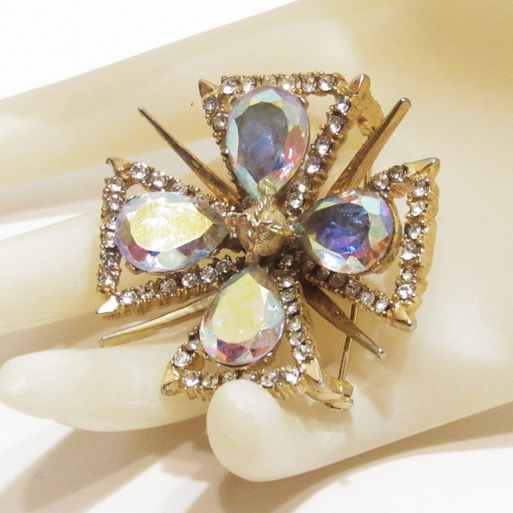Vintage Rare Schiaparelli Maltese Cross Brooch